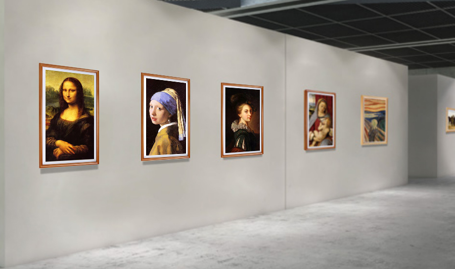 畫(huà)廊畫(huà)框廣告機案例